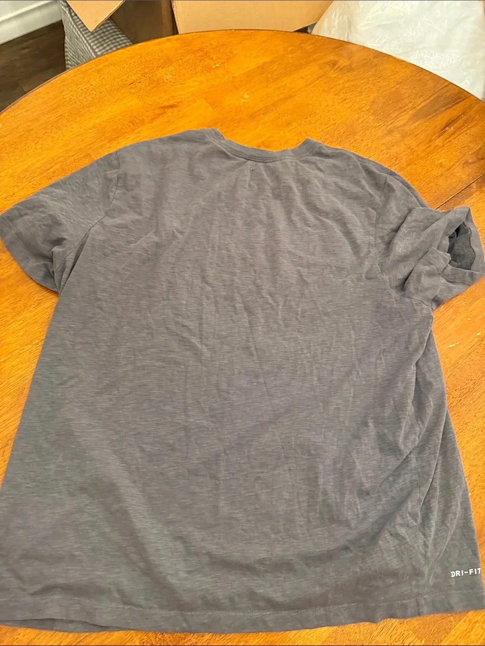 Nike Gray Short-Sleeve Tee with Red Swoosh and White Logo xxl